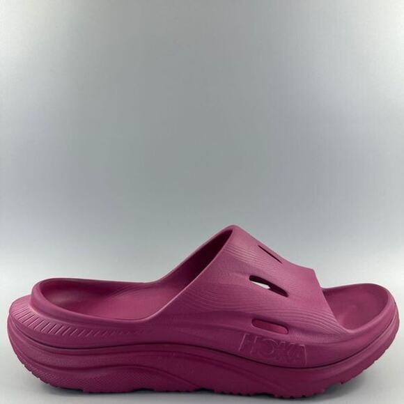 Hoka Ora Recovery Slide 3 Men Size 10 Maroon Comfort Sandals 1135061 BTRT NEW
